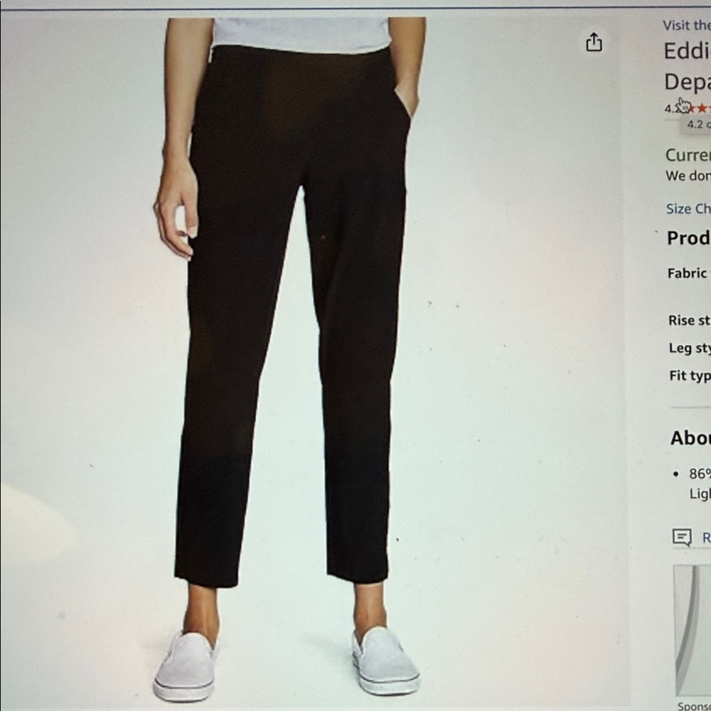 Eddie Bauer womens departure ankle pants Black Pants